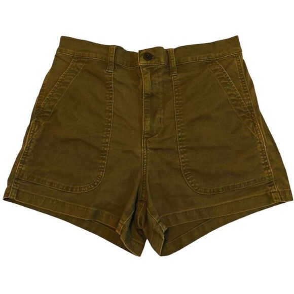 Madewell Deep Green cotton elastane shorts size 29 - Picture 1 of 7